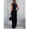 Černý elegantní kalhotový kostým PETRUM (Veľkosť ONESIZE)