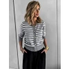 Šedý  pruhovaný svetřík NILONE (Veľkosť ONESIZE)