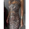 Leopardí elegantní šaty KASHA (Veľkosť ONESIZE)