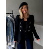 Čierne elegantné sako JAELA s gombíkmi
