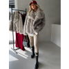Krémový krátky faux fur kožušinový kabátik KIRIAK