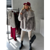 Krémový krátky faux fur kožušinový kabátik KIRIAK