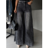 Šedé široké wide leg džínsy JEZABEL