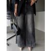 Šedé široké wide leg džínsy JEZABEL