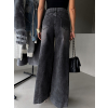 Šedé široké wide leg džínsy JEZABEL