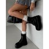 Černé kotníkové kozačky BASIDO na zavazování (Veľkosť 36)