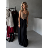 Černé široké wide leg kalhoty VATIKA (Veľkosť ONESIZE)