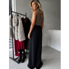 Černé široké wide leg kalhoty VATIKA (Veľkosť ONESIZE)