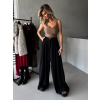 Černé široké wide leg kalhoty VATIKA (Veľkosť ONESIZE)