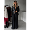 Černé široké wide leg kalhoty VATIKA (Veľkosť ONESIZE)