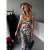 Zvierací elegantný komplet KAILA so zebrím vzorom