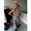 Zvierací elegantný komplet KAILA so zebrím vzorom