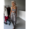 Zvierací elegantný komplet KAILA so zebrím vzorom