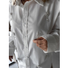Bílá elegantní košile LYSBET s kamínky (Veľkosť L/XL)