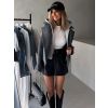Šedá mikinová bunda KRESEA s kapucí (Veľkosť M/L)