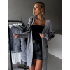 Šedý dlouhý svetrový cardigan MARYNA (Veľkosť ONESIZE)