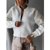 Bílá oversize mikina LALAT na zip (Veľkosť ONESIZE)