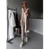 Hnědý dlouhý cardigan ERYKA s kapucí (Veľkosť L/XL)