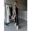 Béžový svetrový cardigan MARFA s páskem (Veľkosť ONESIZE)