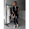 Černý svetrový cardigan MARFA s páskem (Veľkosť ONESIZE)