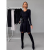 Čierne áčkové svetrové šaty JARICA
