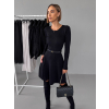 Čierne áčkové svetrové šaty JARICA