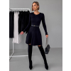 Čierne áčkové svetrové šaty JARICA