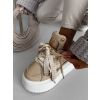 Béžové stylové tenisky BELISSA s vysokou podrážkou (Veľkosť 36)