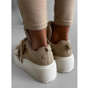 Béžové štýlové tenisky BELISSA s vysokou podrážkou