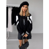 Černá bomber baseball bunda EVGENIE (Veľkosť L/XL)