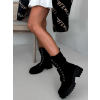 Čierne členkové topánky BANDIA s ozdobou