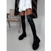 Čierne vysoké overknee čižmy BANDAGE nad kolená