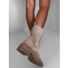 Hnedé členkové topánky BANDIA s ozdobou