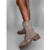 Hnedé členkové topánky BANDIA s ozdobou