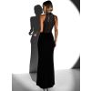 Černé elegantní večerní šaty LUCETTE (Veľkosť L)