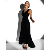 Čierne trblietavé dlhé elegantné šaty DUNJA