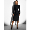 Čierne trblietavé elegantné midi šaty CYNTIE