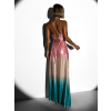 Farebné metalické večerné dlhé šaty OLUSKA