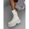Krémové kotníkové boots boty STRONGIES (Veľkosť 36)