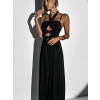 Čierne dlhé večerné šaty DATUNA