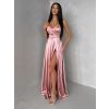 Starorůžové společenské dlouhé šaty SYCHAEUS bez ramínek (Veľkosť ONESIZE)