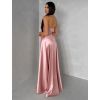Starorůžové společenské dlouhé šaty SYCHAEUS bez ramínek (Veľkosť ONESIZE)