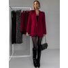 Bordó elegantní basic sako ANTULA (Veľkosť ONESIZE)