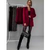 Bordó elegantní basic sako ANTULA (Veľkosť ONESIZE)