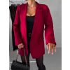 Bordó elegantní basic sako ANTULA (Veľkosť ONESIZE)