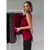 Bordó elegantný top ATANAS s holým chrbtom