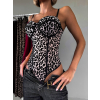 Leopardie korzetové elegantné body GINETA