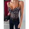 Leopardie korzetové elegantné body GINETA