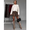 Leopardia krátka balónová sukňa IVONNA