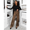 Leopardie široké štýlové nohavice CHILLI